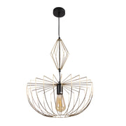 Lampada a sospensione loft oro Jasmina Ø40 E27 Polux