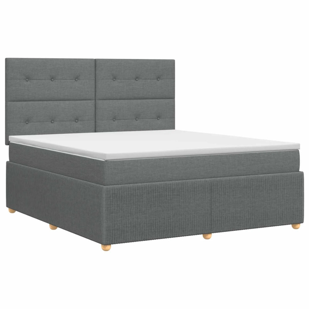 Letto box spring con materasso Grigio Scuro 160 x 200 cm 3454432