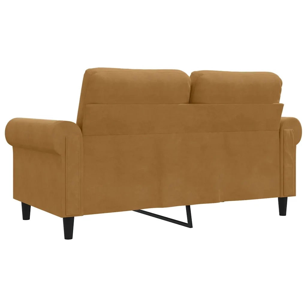 Divano a 2 Posti-Sofa 2 Posti marrone 120 cm in Velluto 749183