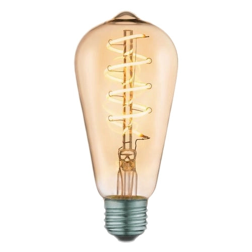 LAMPADINA SPIRALE LED VINTAGE ST64 4W E27.
