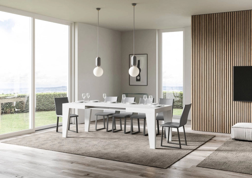 Tavolo allungabile 90x140/244 cm Naxor Bianco Frassino