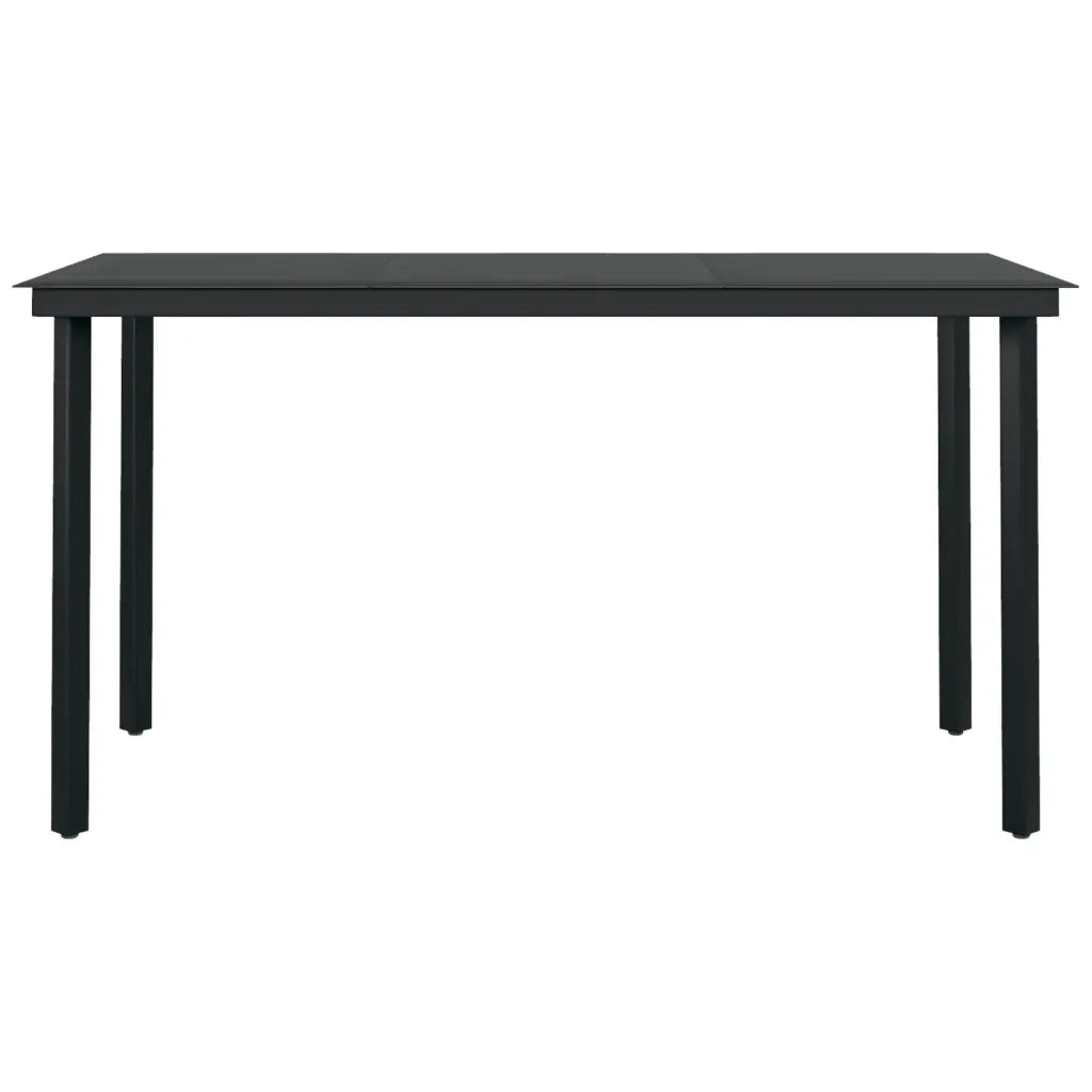 Set da Pranzo da Giardino 7 pz con Cuscini Nero 3099482