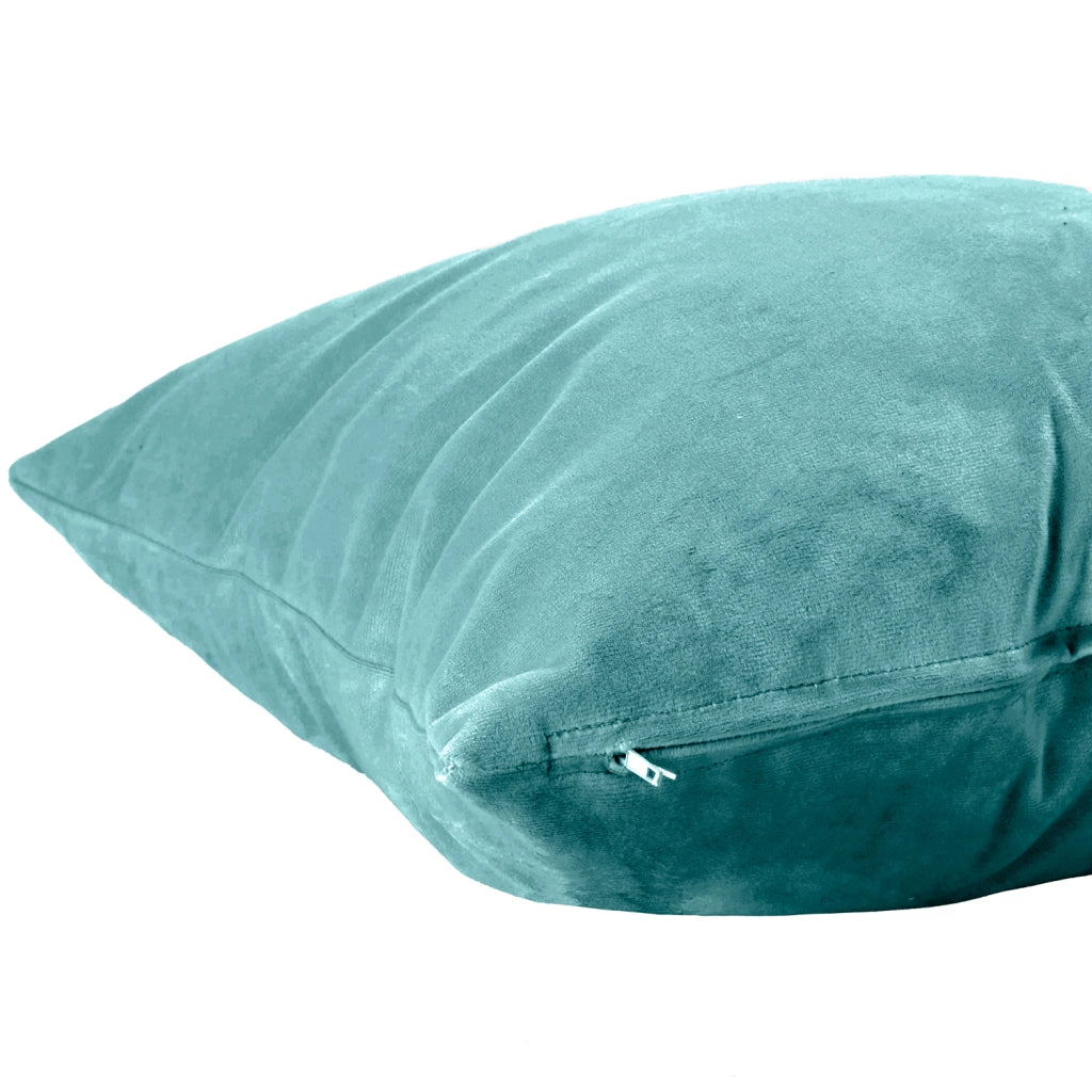 Cuscino quadrato velluto verde 45x45 cm - NAURU