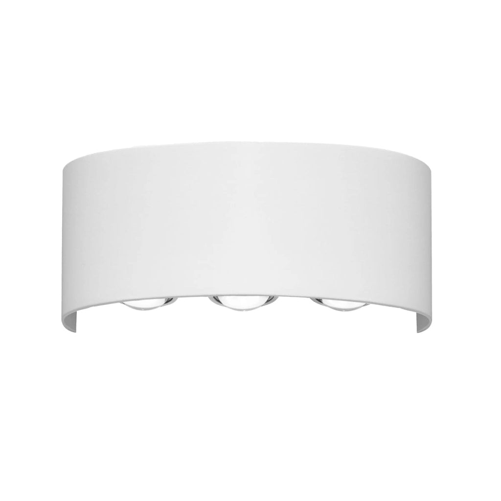 Applique esterna Italux Ortelo bianca LED 6W IP54 3 luci