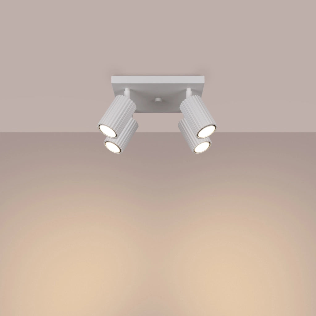 Lampada da soffitto KARBON 4 bianco