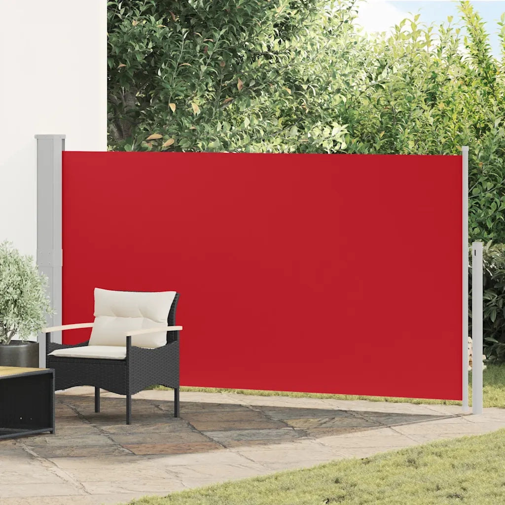 Tenda Laterale Retrattile per Patio 170x300 cm Rosso 48367