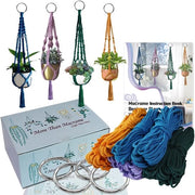 Kit di macramé - hobby creativo - 4 pezzi - inclusi corda e istruzioni