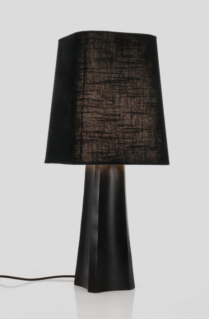 Lampada da Tavolo con Base in Metallo e Paralume in Cotone - SAKURA