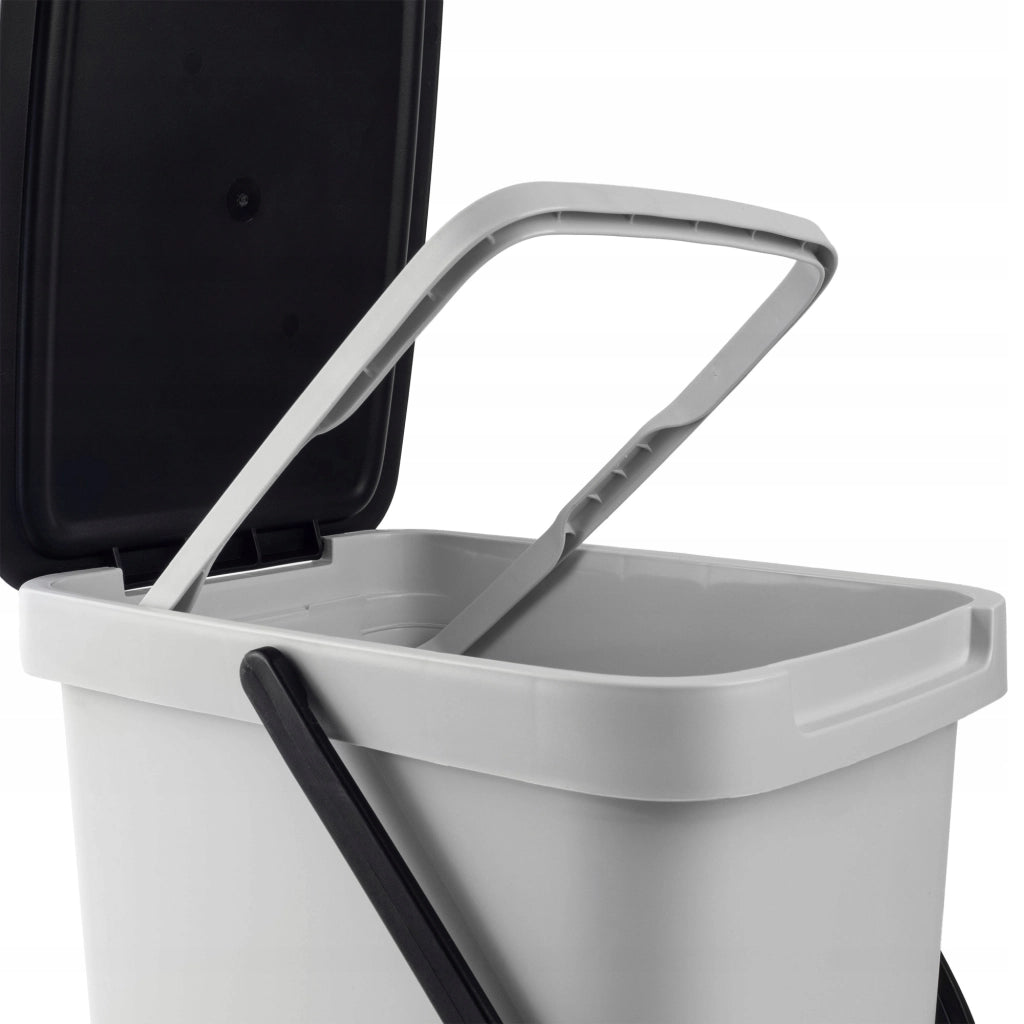 Cestino per rifiuti KADAX con coperchio, secchio per la raccolta differenziata da 20 litri.