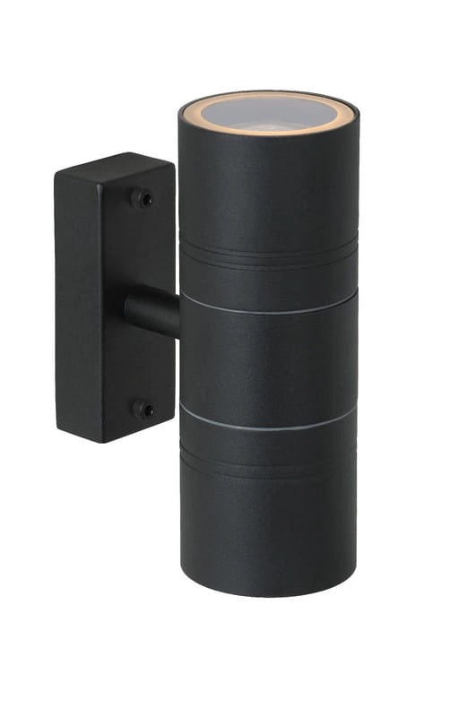 Applique esterna Lucide ARNE-LED nera 2xGU10 IP44 2700K