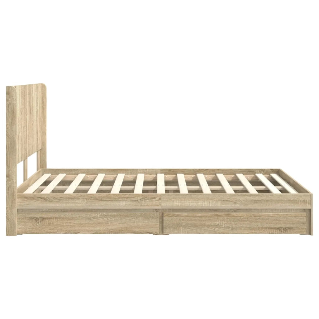 Letto da camera | Struttura del letto con stoccaggio e testata 3 pcs