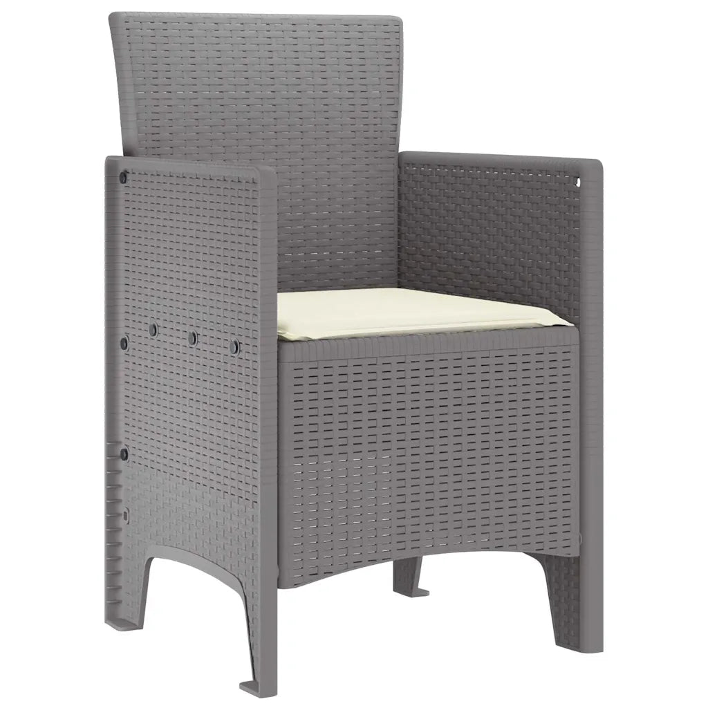 Sedia da Giardino 4 pcs Grigio chiaro 53 x 49 x 85 cm 847487