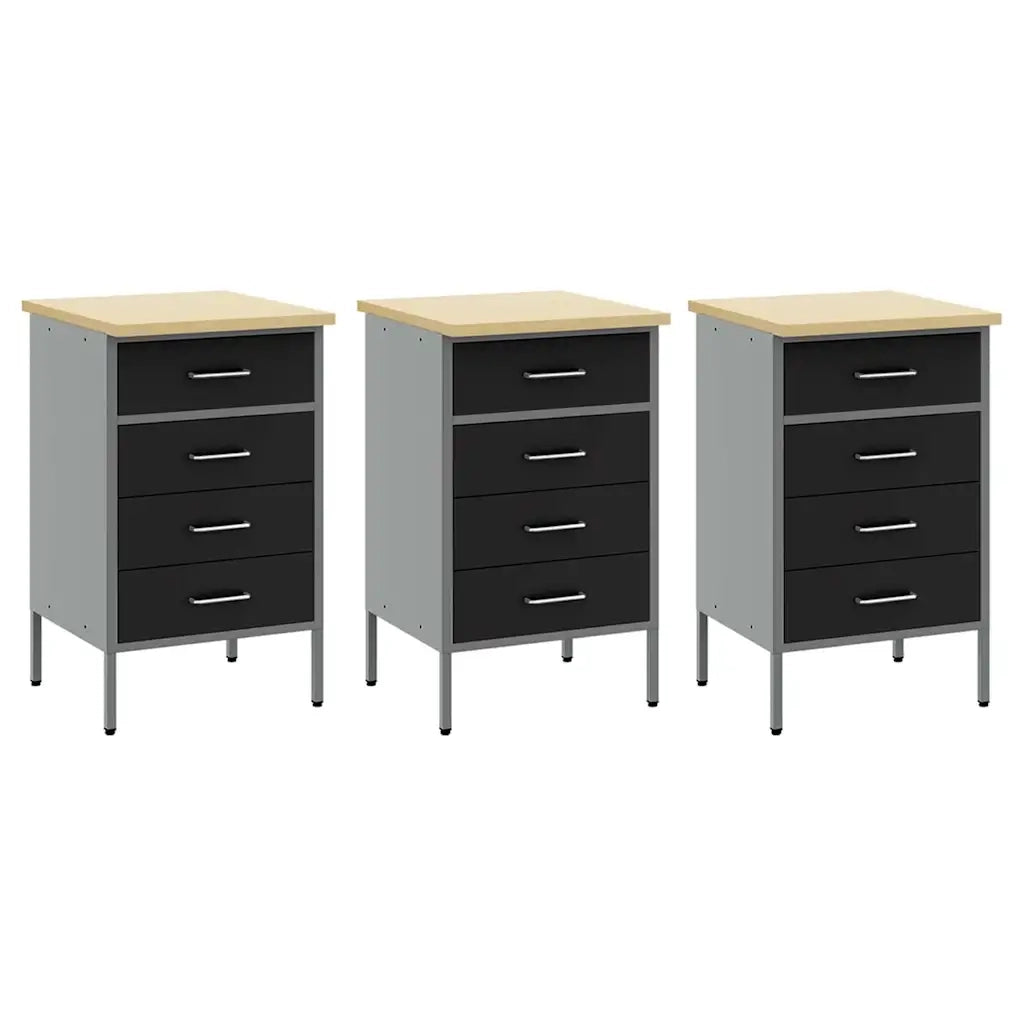 Set di mobili da lavoro con cassetto 8 pcs Nero 3321438