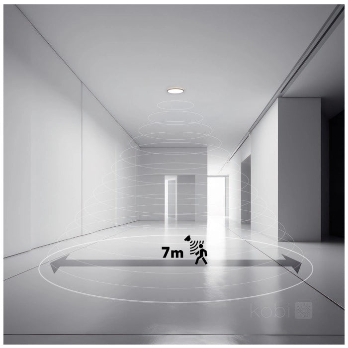 Plafoniera LED tonda 30cm 24W IP54 sensore telecomando