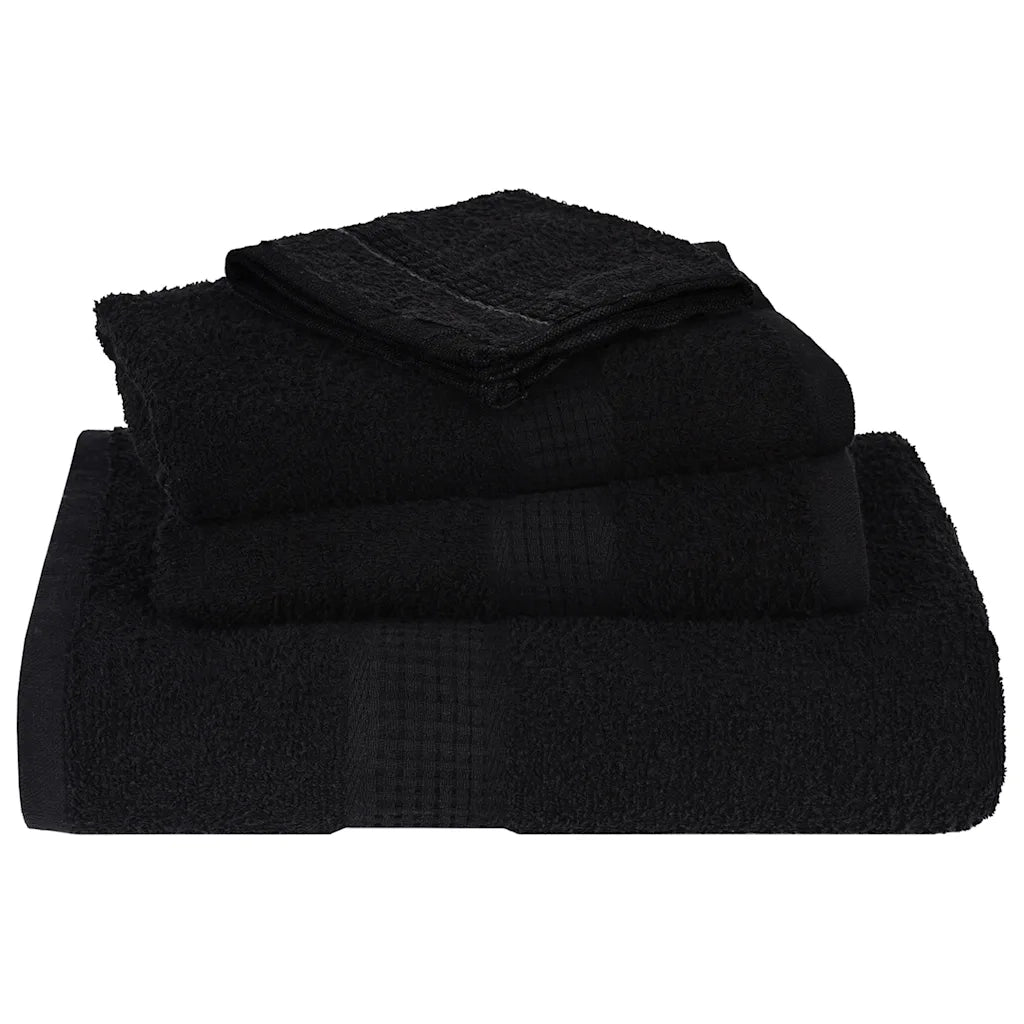 Set di asciugamani 12 pezzi FROGN Nero 360 g/m² 137107