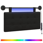 Testiera | Testata sospesa Con luce LED Nero Similpelle