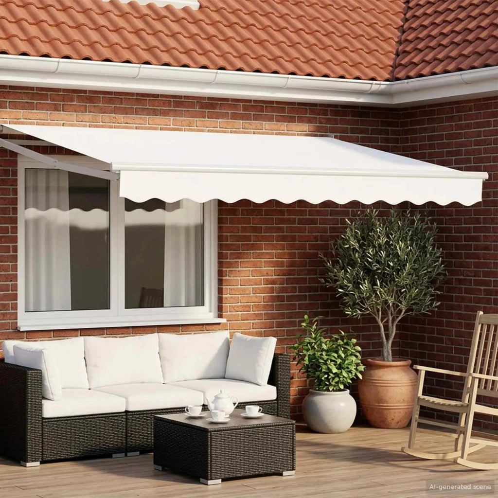 Tenda retrattile manuale con LED Bianco 3 x 2,5 m 3419260