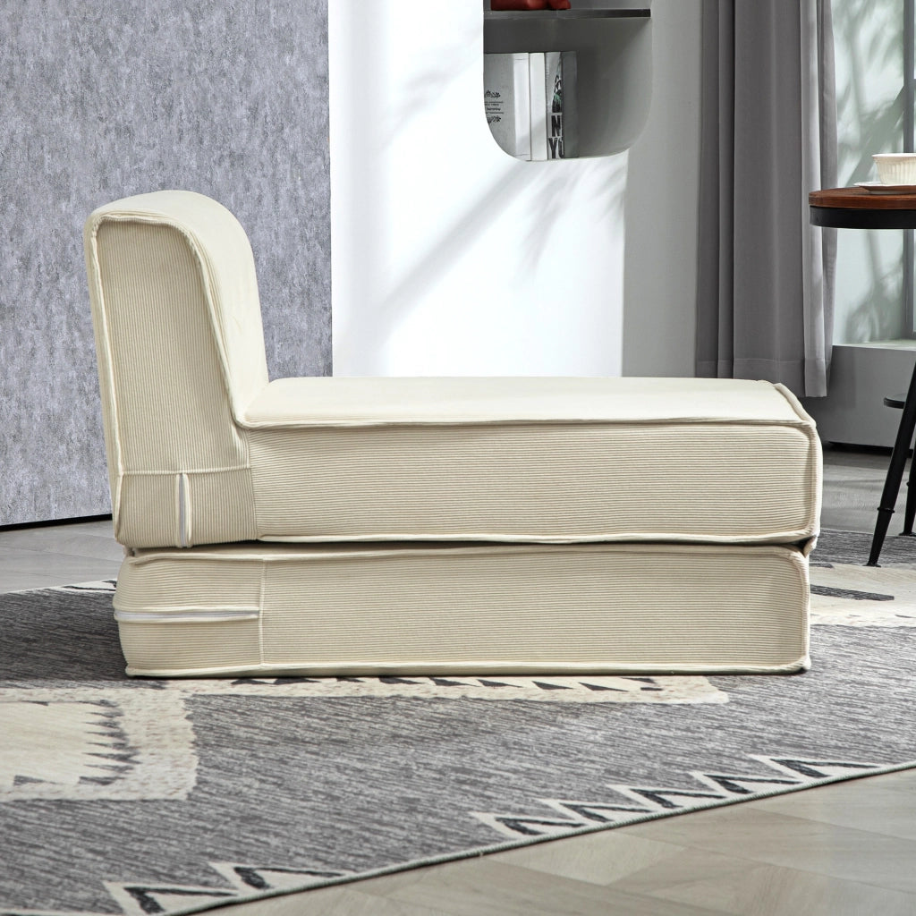 Divano letto imbottito ¨C Minimal ¨C bianco crema