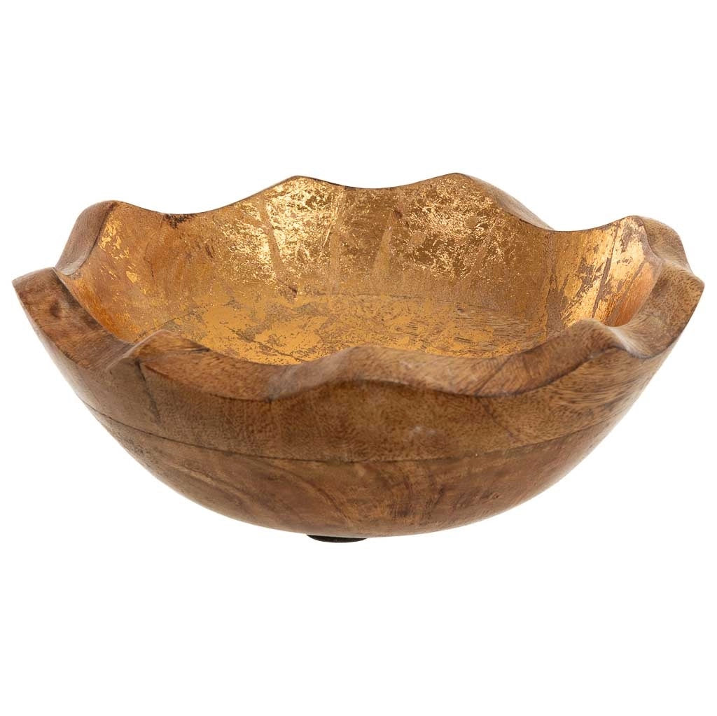 Ciotola in legno rame 30x30x12h cm