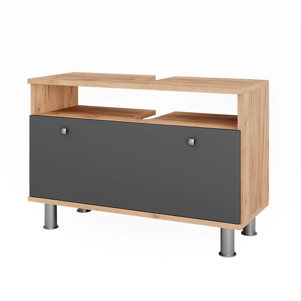 Vicco Mobiletto per lavabo Quercia dorata/antracite 80.2 x 54 cm con cassetto