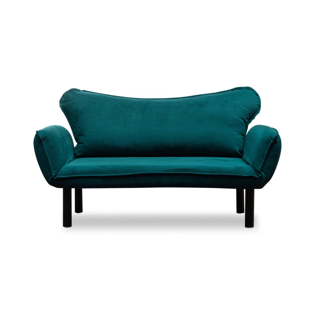 Hone, Divano Letto 2 Posti Contenitore, 140x65 cm Azzurro