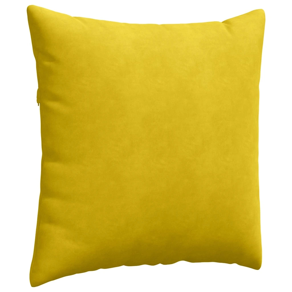 Cuscini da Divano 2 pcs Giallo 80 x 80 cm Tessuto in Cords 42014064