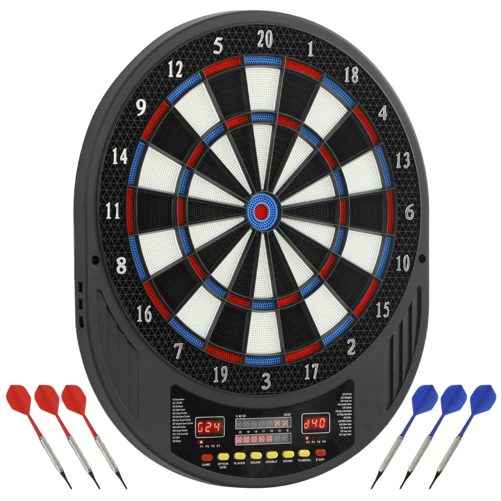 Gioco di freccette elettronico con punte morbide ¨C zephmum ¨C 2 schermi LED, 33 giochi, 8 giocatori