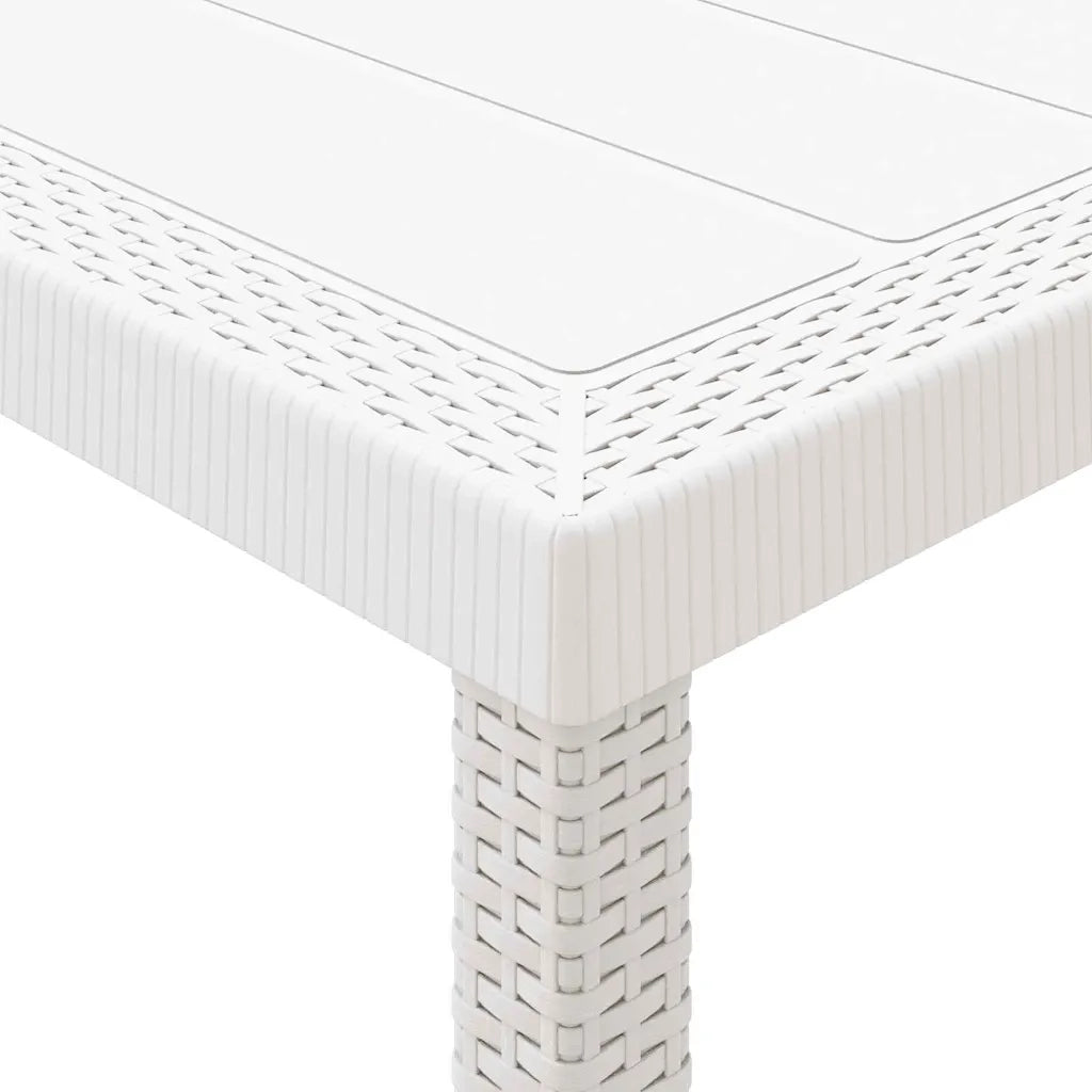 Set da Pranzo per Giardino 9 pcs Grigio chiaro Polipropilene