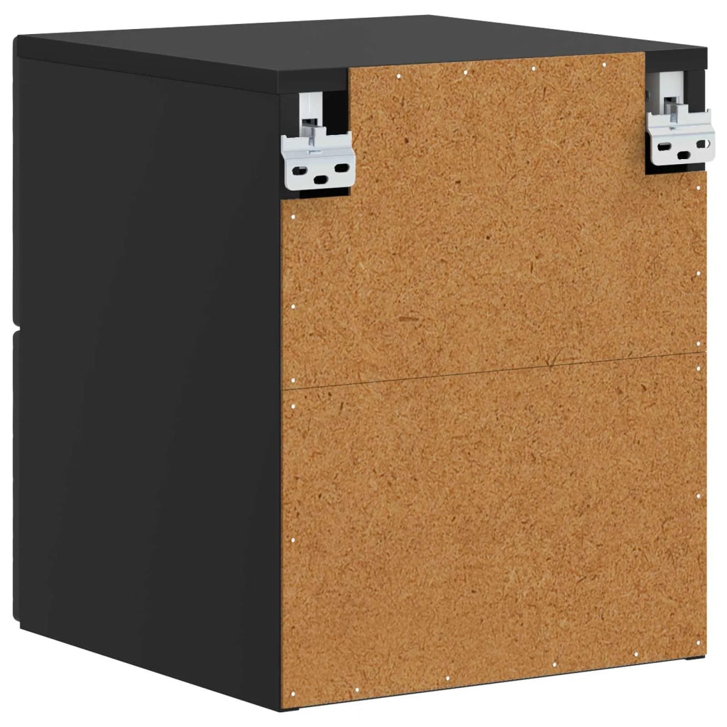 Mobiletto da notte a muro Nero 34,5 x 33 x 40 cm 898807