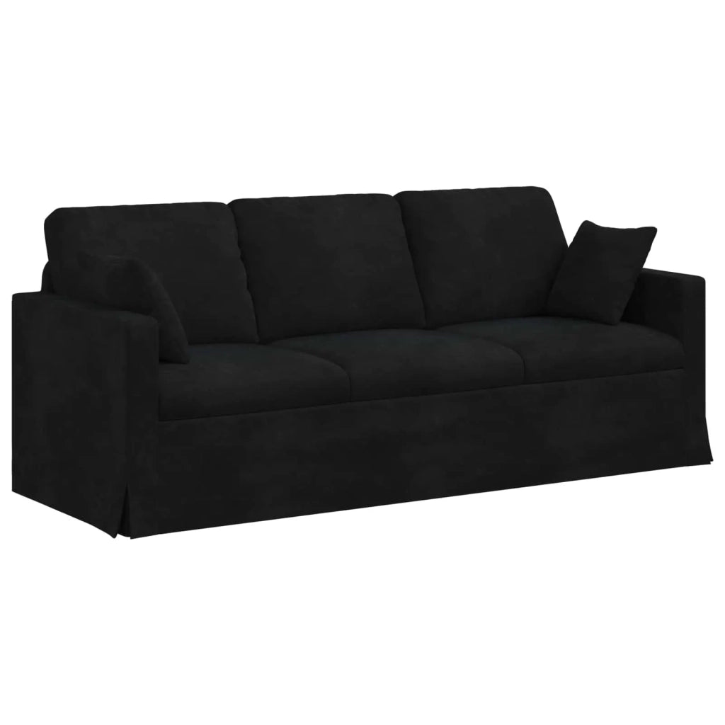 Set di divani 2 pcs Nero 198 x 78 x 80 cm Velluto 3407601