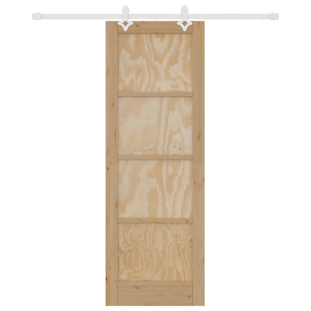 Porta scorrevole Naturale e Bianco 73,5 x 211 cm 3445522