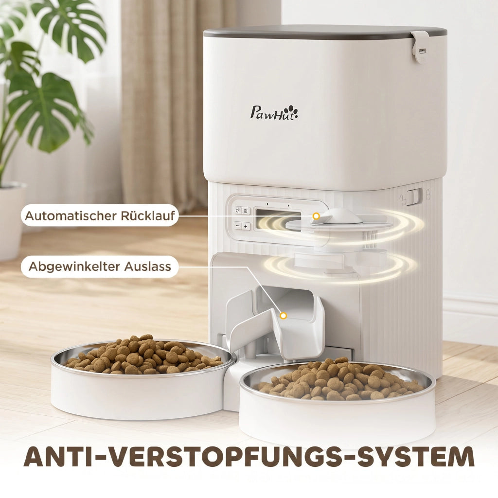 Distributore Automatico Cibo Gatti con Timer ¨C Xylo ¨C 2 Ciotole Acciaio Inox