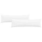 Cuscini da Divano 2 pz | Cuscini per sedie Bianco 145 x 40 cm Tessuto