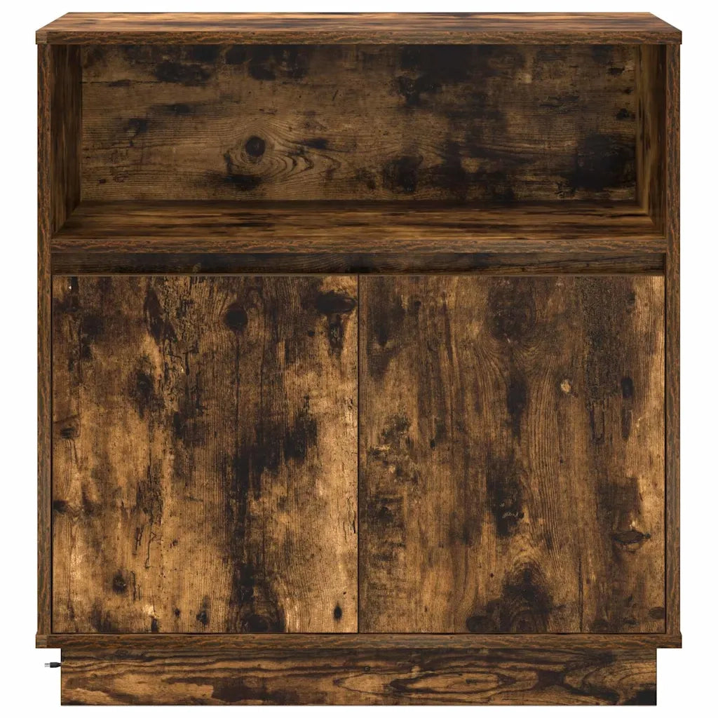 Credenza con LED-Buffet Rovere fumo 71 x 34.5 x 75 cm
