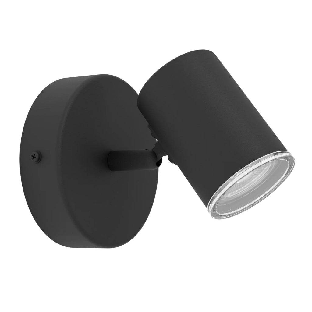 Spot Moderno Consuma 1 Acciaio Nero 1 Luce Gu10 Ip44