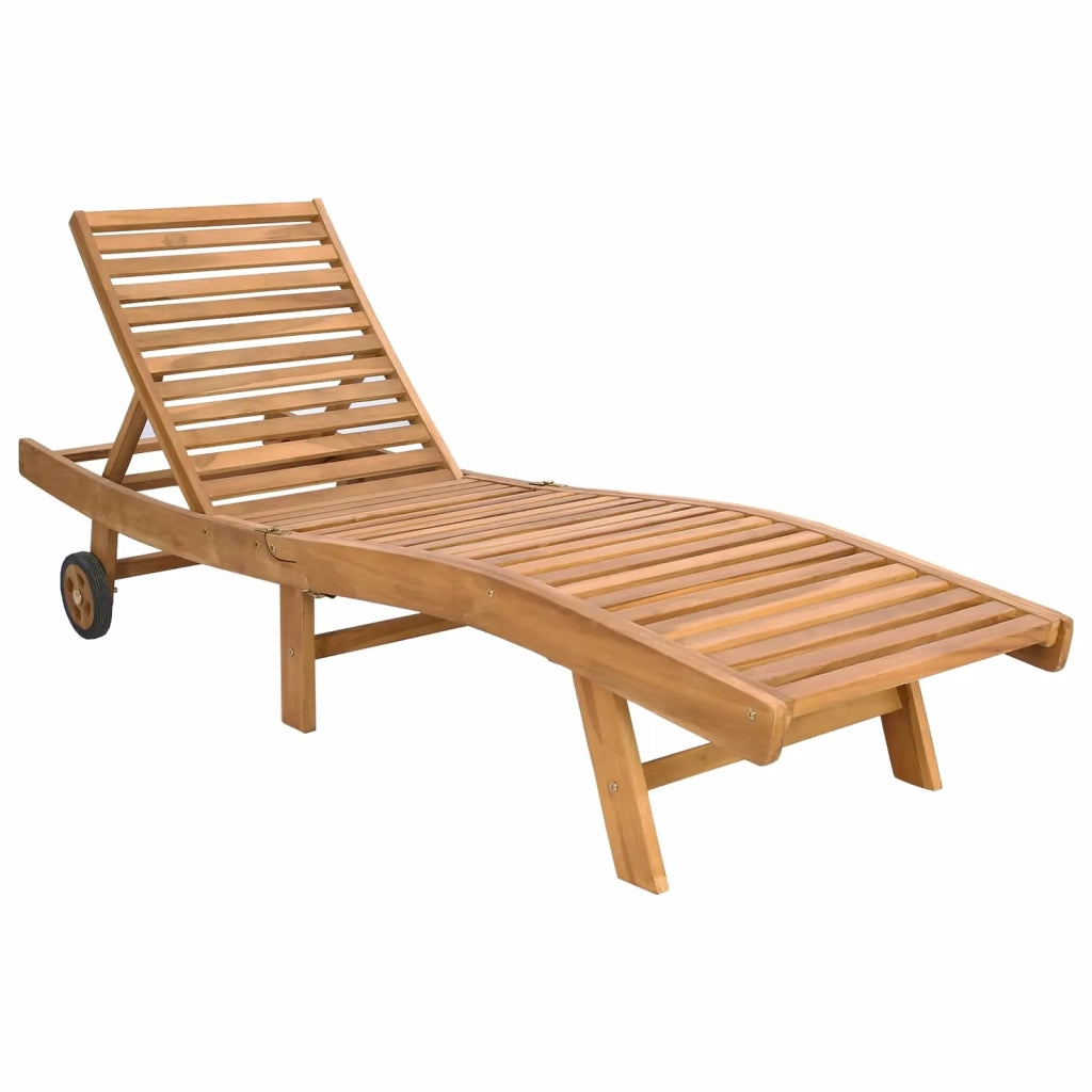 Lettino da sole Marrone Legno di teak solido 42032681