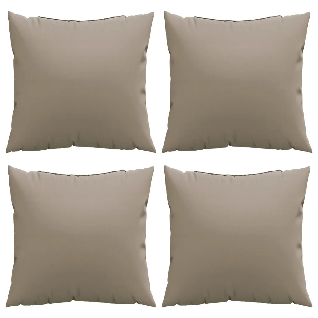 Cuscini per Divano 4 pz Tortora 50x50 cm in Tessuto 360389