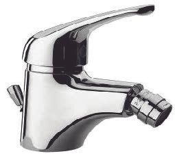 Rubinetto Miscelatore Monocomando per Bidet con Scarico Automatico Cromato serie PEGASO