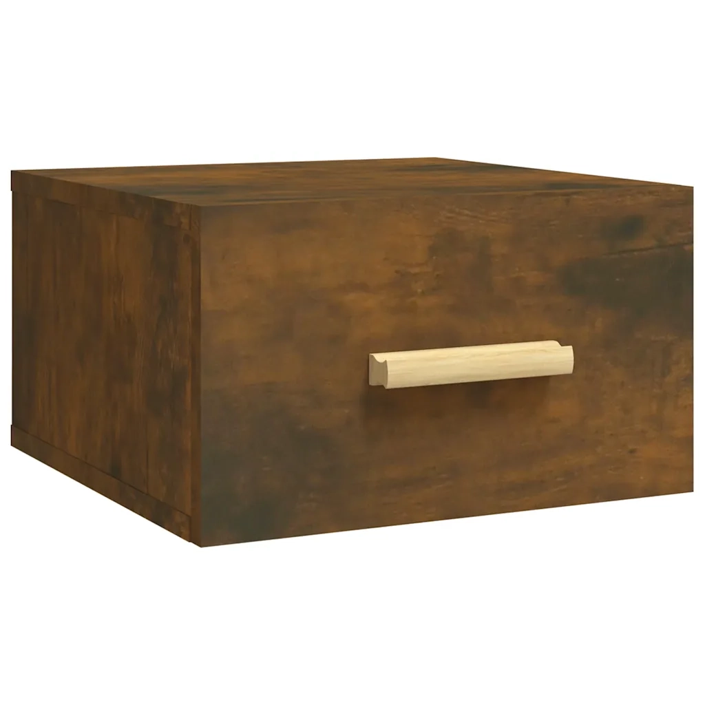 Comodino a Muro Rovere Fumo 35x35x20 cm 817573
