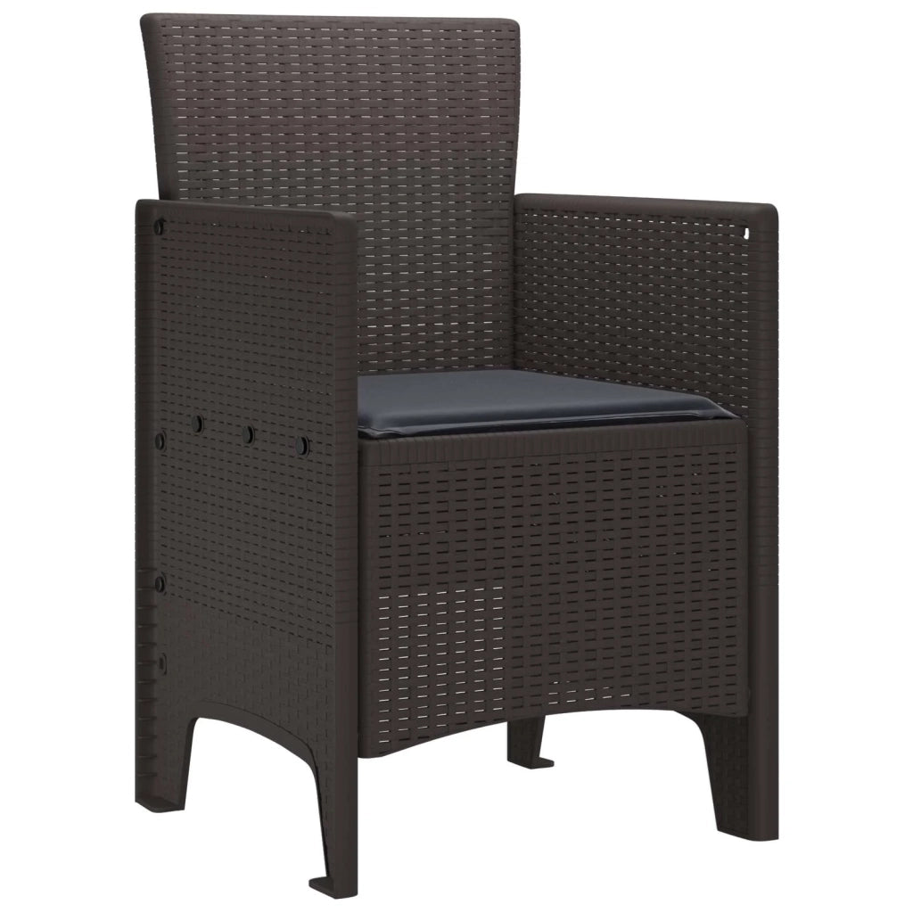 Sedia da Giardino 2 pz | Sedie da Esterno Marrone 53 x 49 x 85 cm Polipropilene