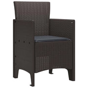 Sedia da Giardino 2 pz | Sedie da Esterno Marrone 53 x 49 x 85 cm Polipropilene