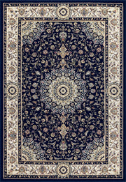 Tappeto BABIL cm.200x290 disegno classico orientale colore blu e crema