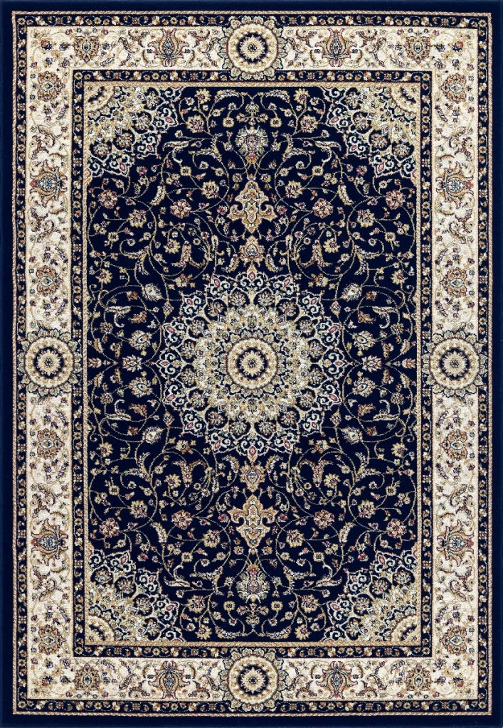 Tappeto BABIL cm.200x290 disegno classico orientale colore blu e crema