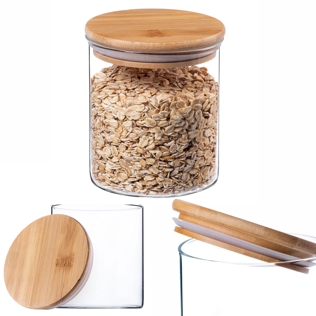 Contenitore per alimenti KADAX, barattolo in vetro per pasta e spezie con coperchio, 800 ml