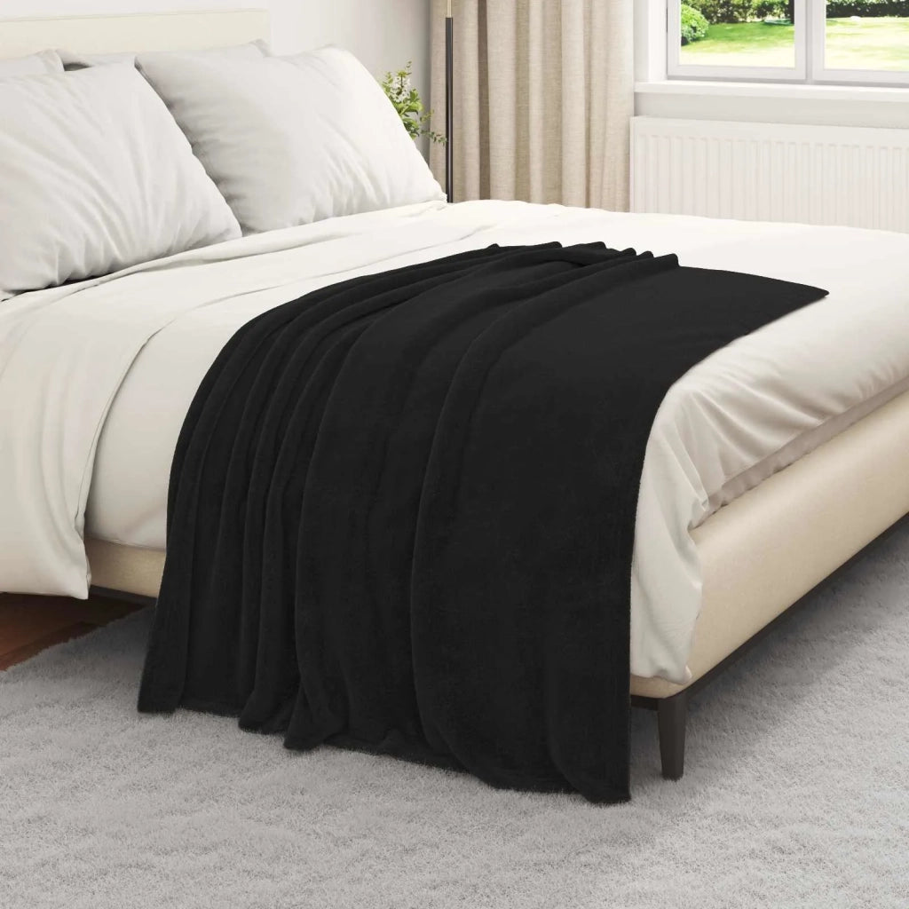 Coperta Nero 130 x 150 cm Panno