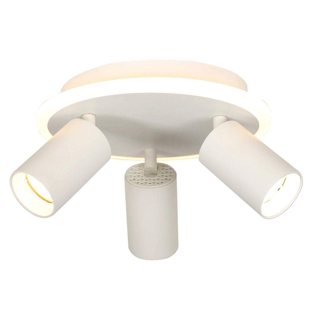 Plafoniera rotonda moderna bianca 3xGU10 LED CCT Parma