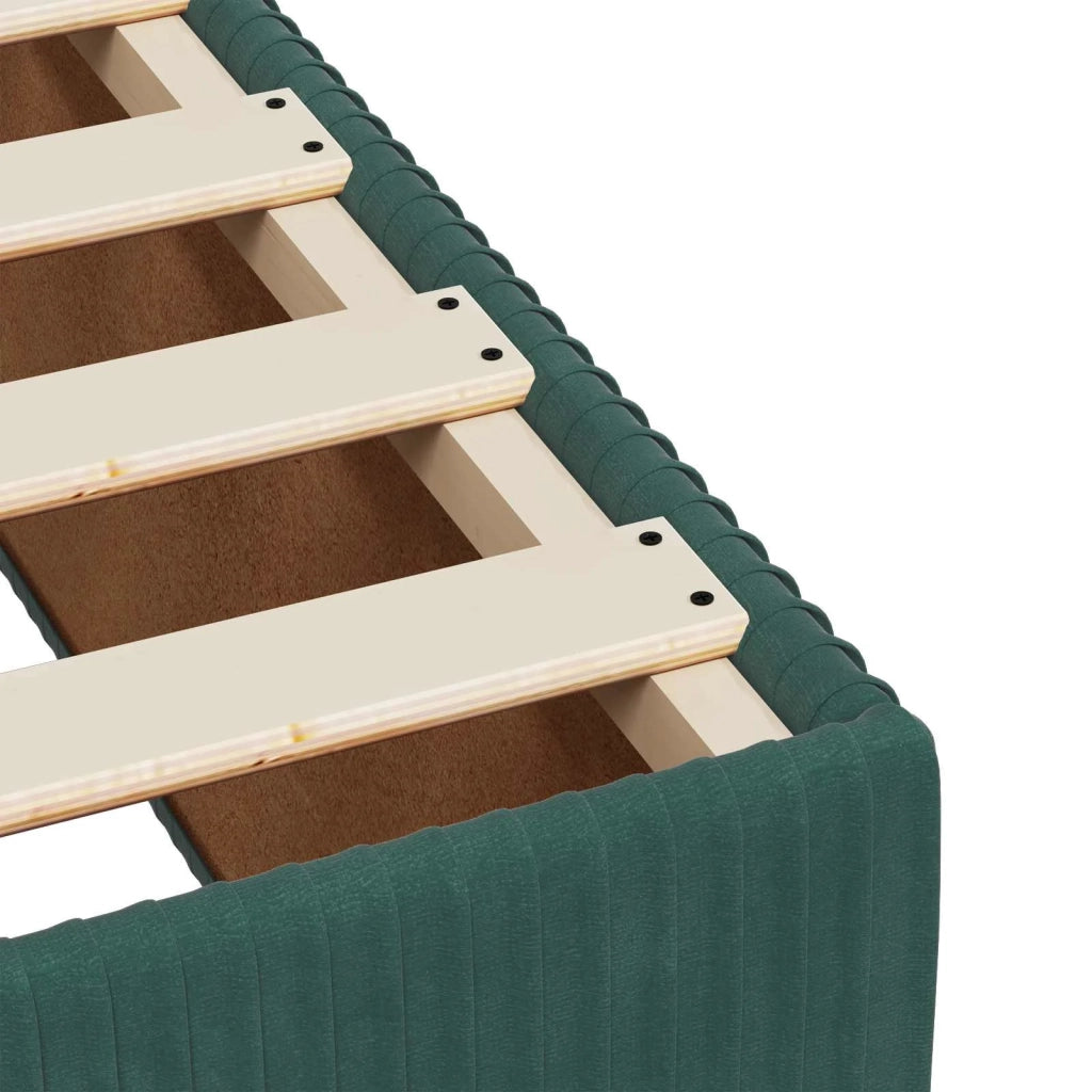 Letto box spring con materasso Verde Scuro 200 x 200 cm Velluto 3451748