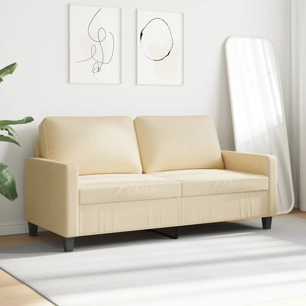 Divano a 2 Posti-Sofa 2 Posti Crema 140 cm in Tessuto 825170