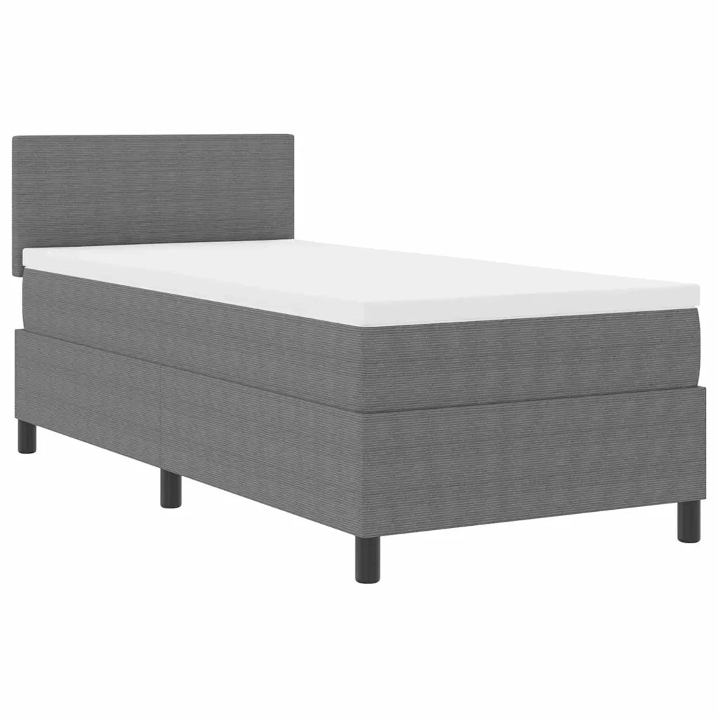 Letto a Sorgente LED Grigio chiaro e bianco 80 x 200 cm 3337575