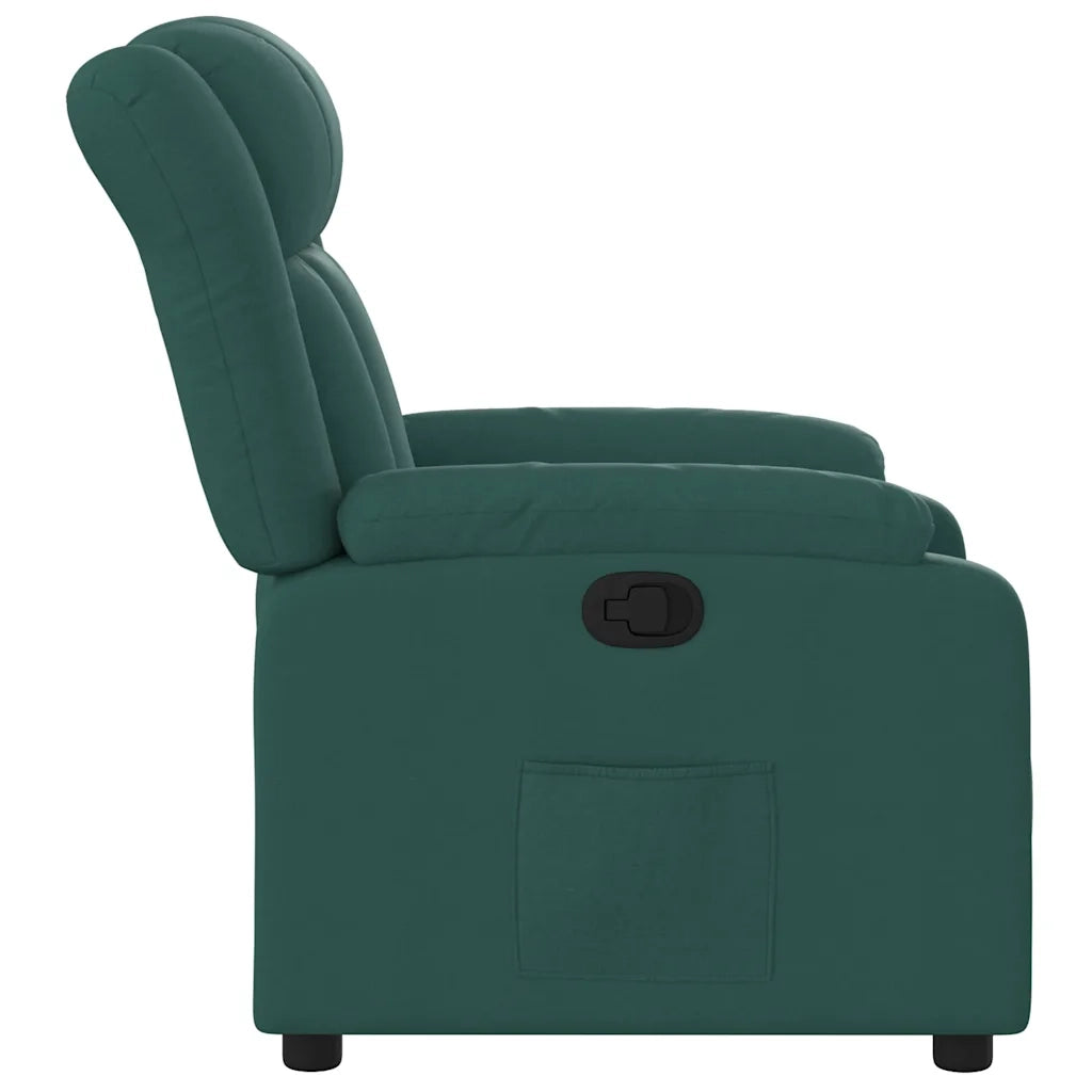 Poltrona Reclinabile in Tessuto Verde Scuro 373580